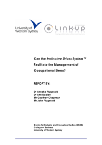 Can the Instinctive Drives System facilitate the management of occupational stress ?